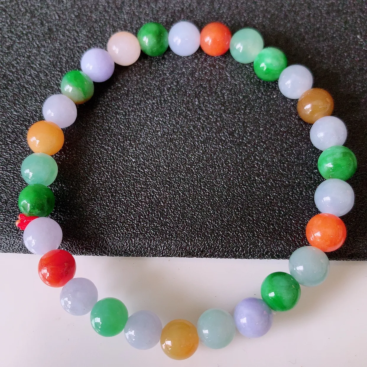 自然光实拍，冰润多宝翡翠手链，多彩翡翠手串，颜色丰富，料子细腻，高档大气，自戴送礼佳品！#46.22