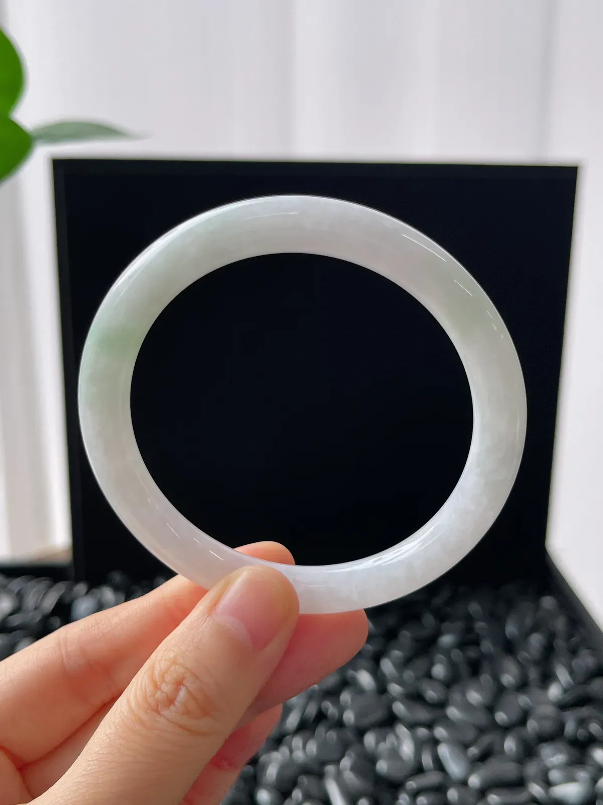 圆镯55圈口，翡翠手镯