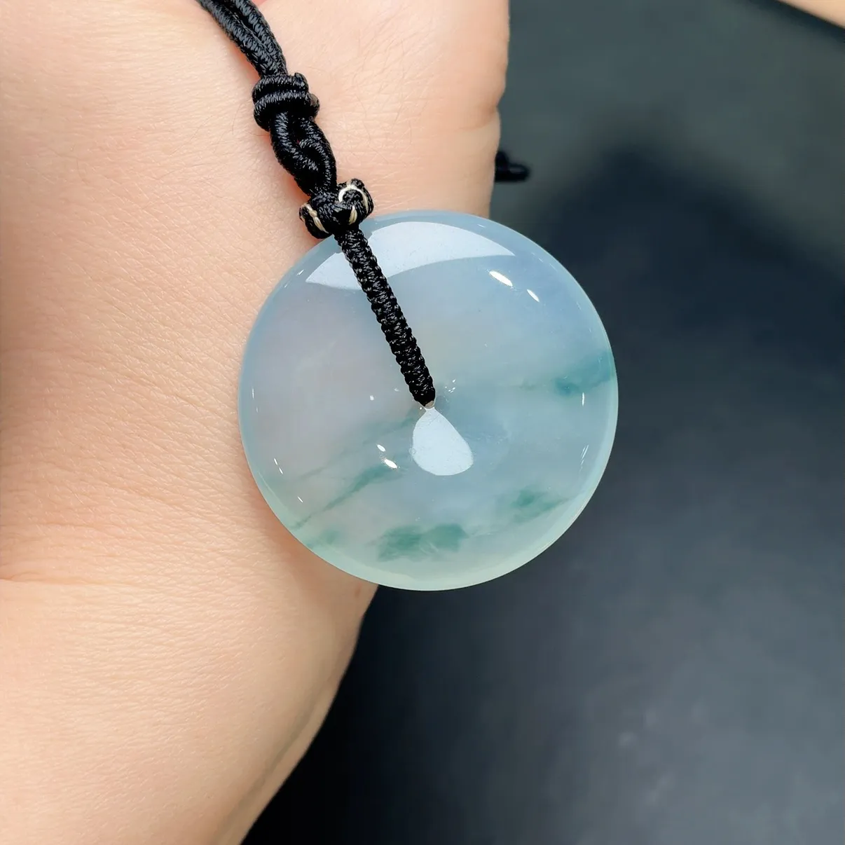 冰飘花平安扣 尺寸35.7-6.2