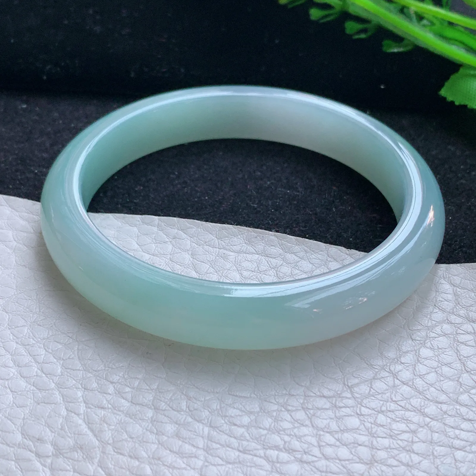 xx自然光59*11*8.2平安镯 缅甸翡翠a货玉手镯冰晴宽边玉手环