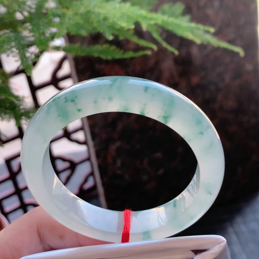 正圈高冰蓝花 无瑕 尺寸:53.4/12.1/8.7 花美 种水好