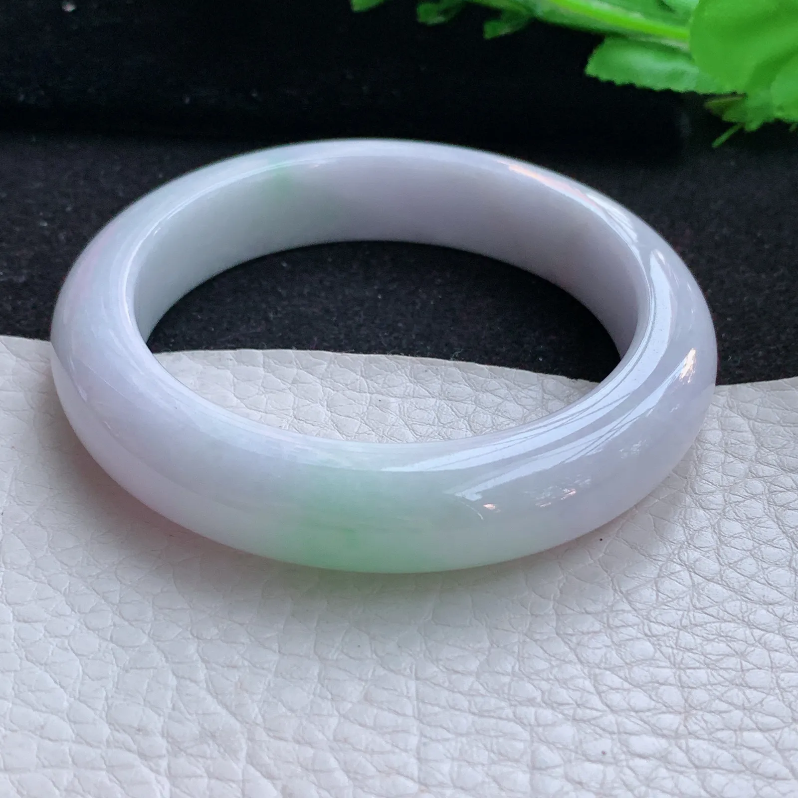 ss自然光56*13*9.3平安镯 缅甸翡翠a货玉手镯清新厚装宽边玉手环 美人镯