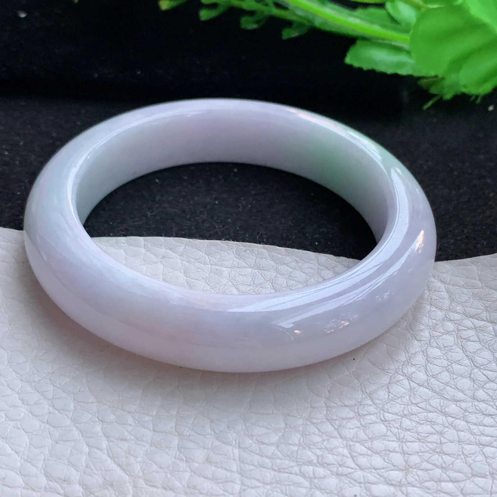 ss自然光56*13*9.3平安镯 缅甸翡翠a货玉手镯清新厚装宽边玉手环 美人镯