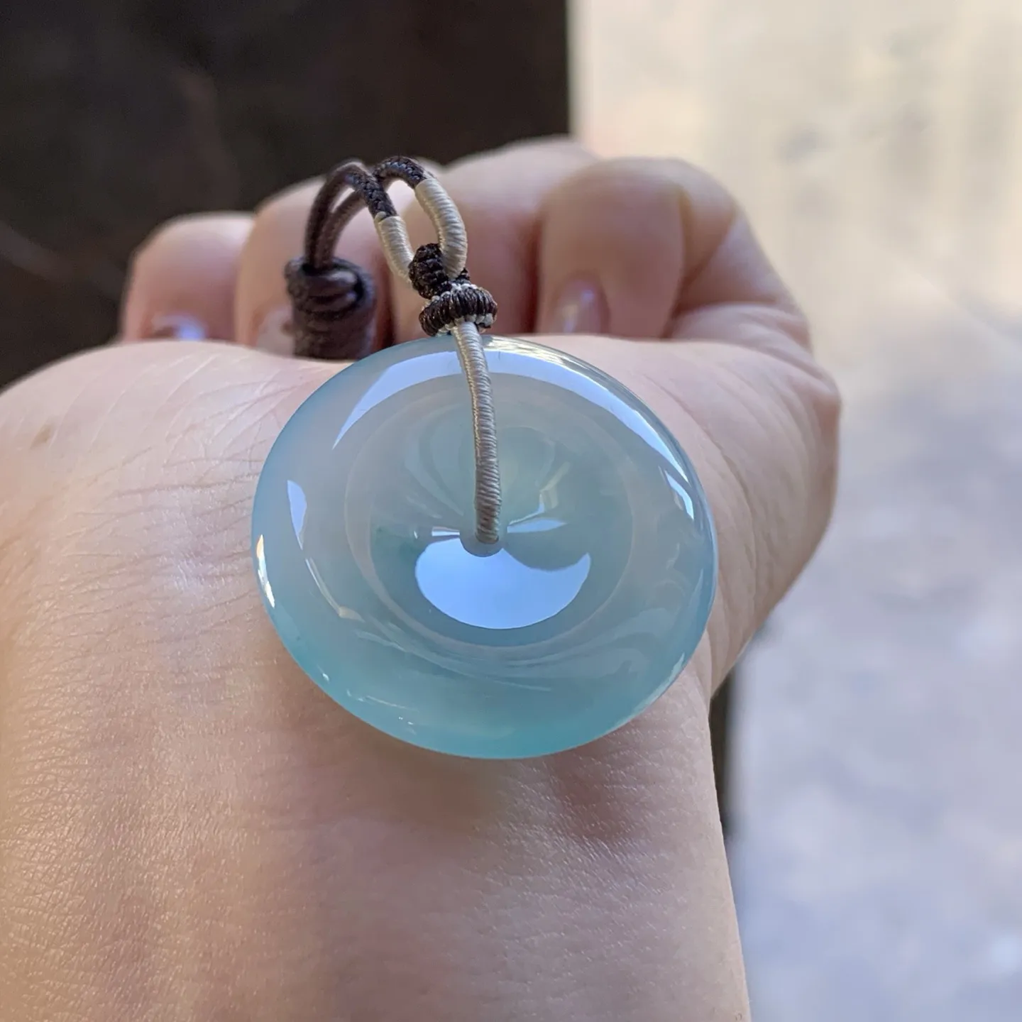 糯冰平安扣
 平安顺遂～