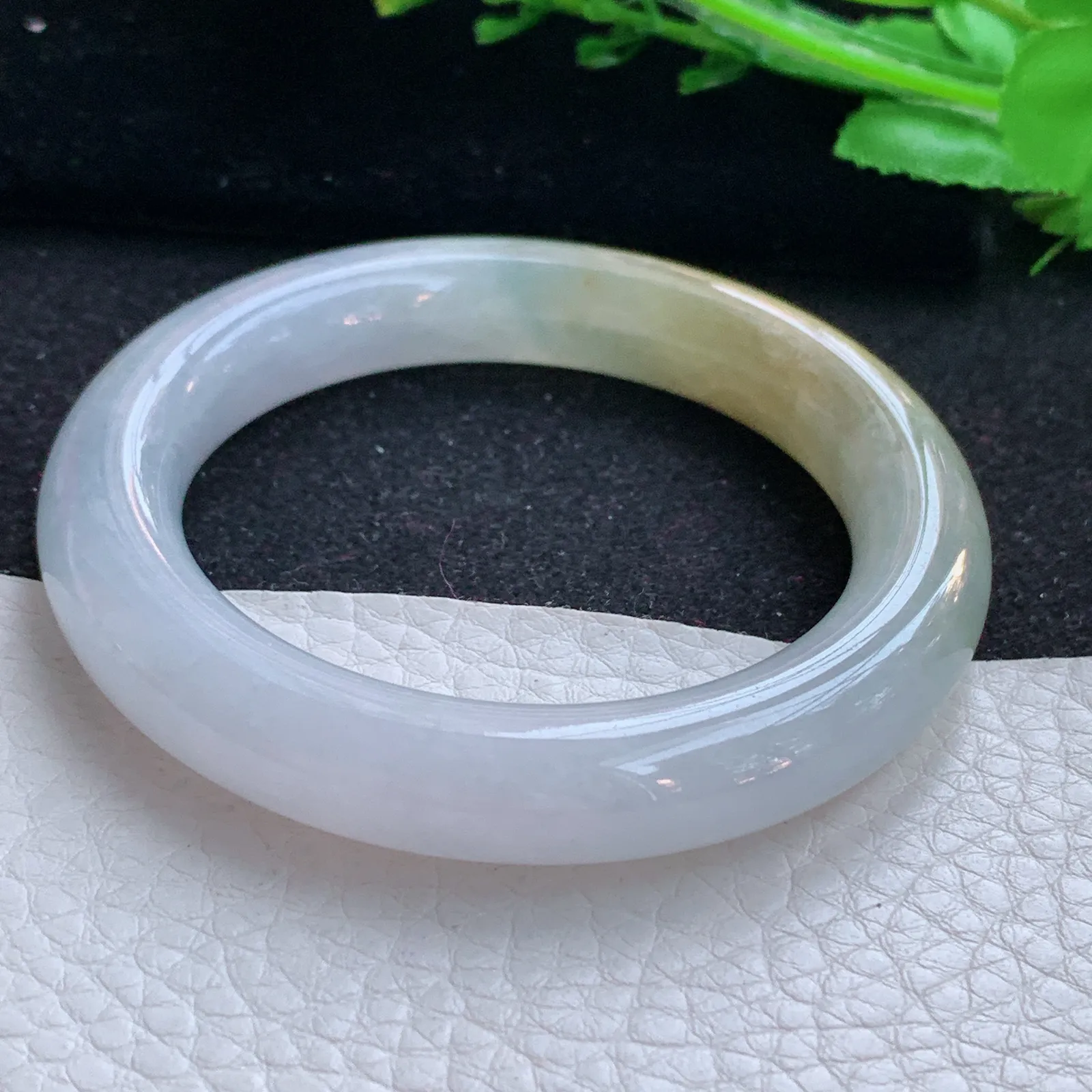 ss小圈口51.5*10.8*10.2美人镯 缅甸翡翠a货玉手镯冰双彩圆条玉手环