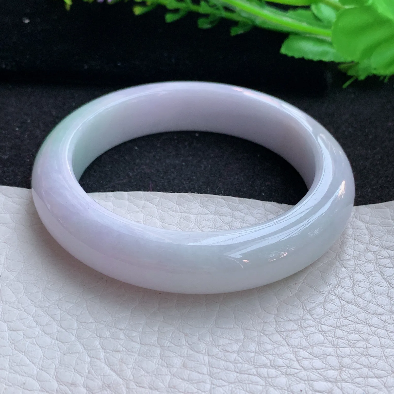 ss自然光56*13*9.3平安镯 缅甸翡翠a货玉手镯清新厚装宽边玉手环 美人镯