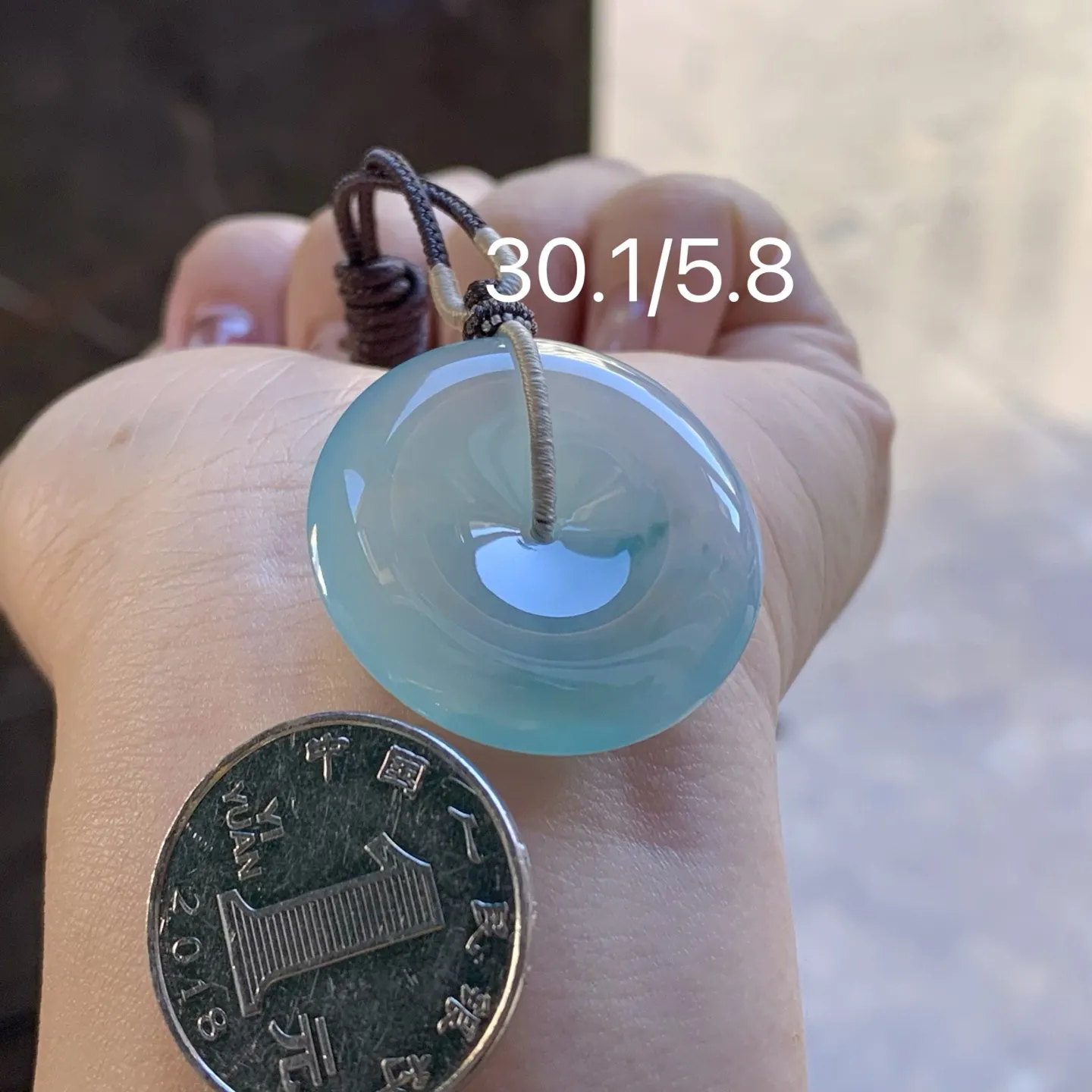 糯冰平安扣
 平安顺遂～