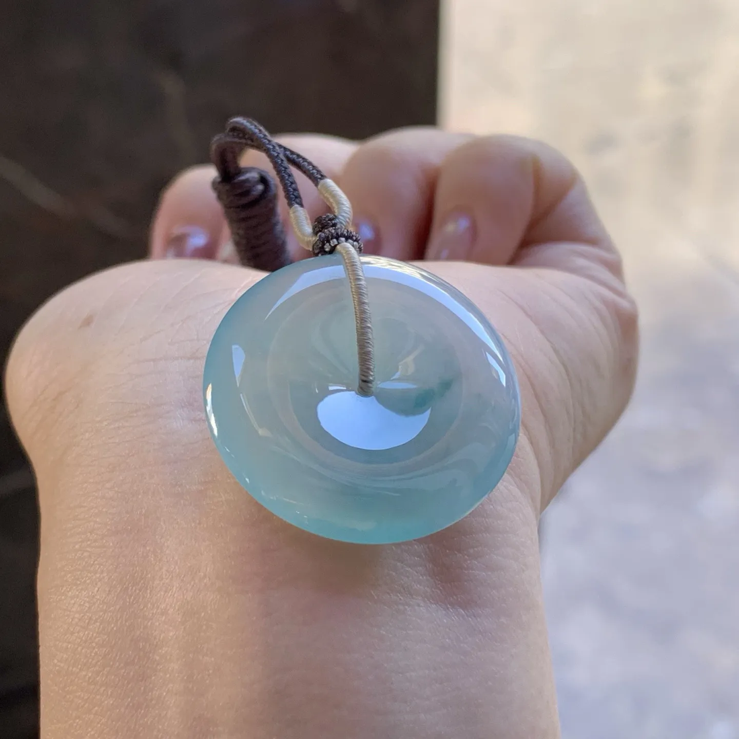 糯冰平安扣
 平安顺遂～