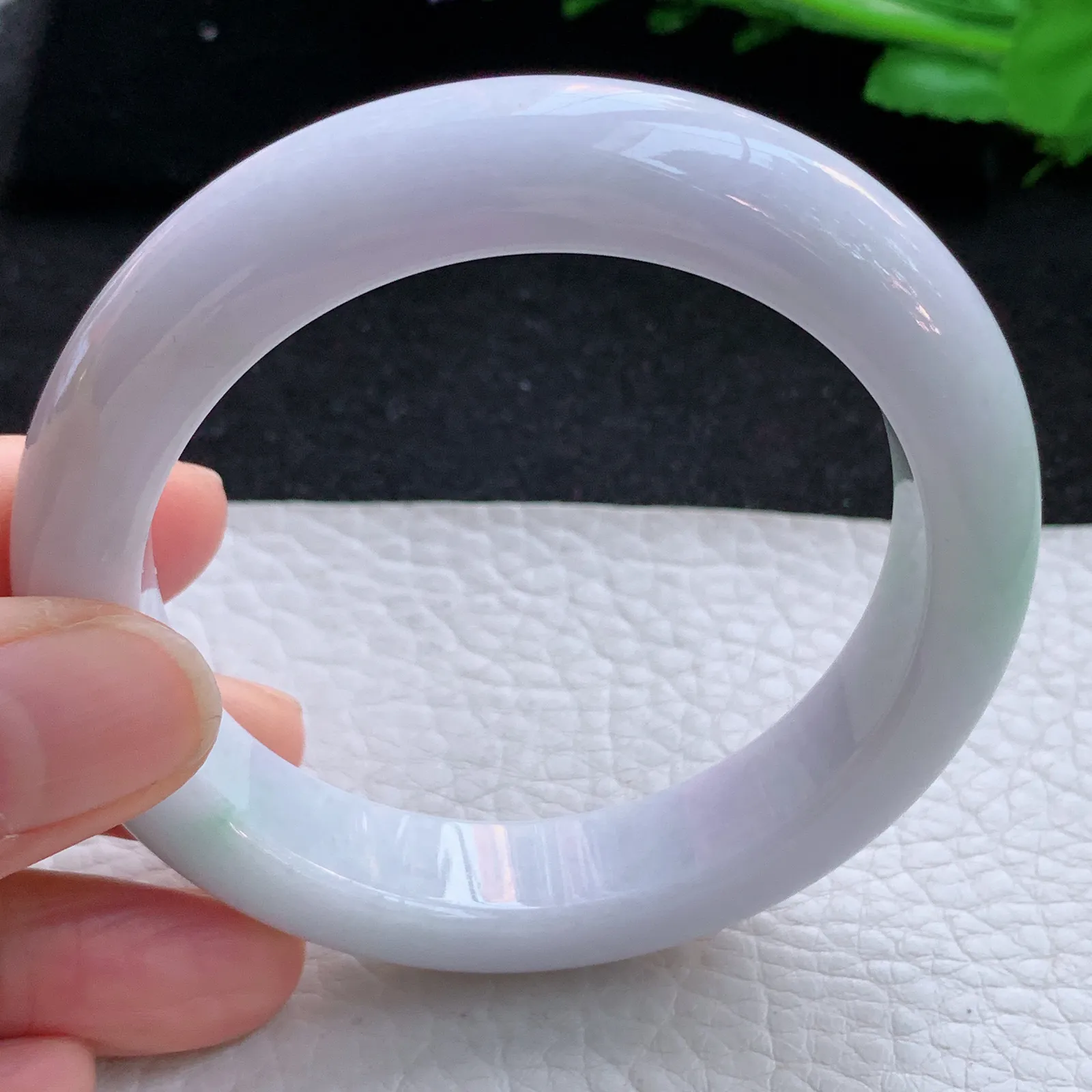 ss自然光56*13*9.3平安镯 缅甸翡翠a货玉手镯清新厚装宽边玉手环 美人镯