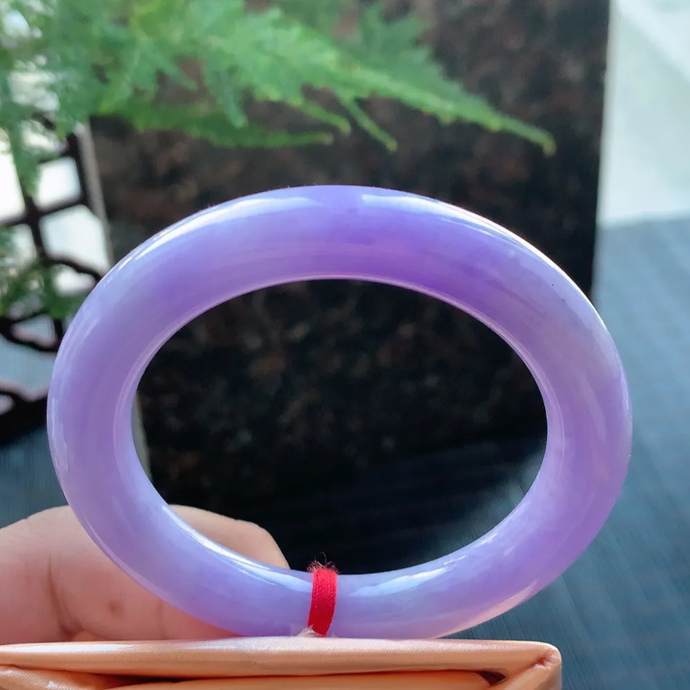 圆条满色浓紫 无瑕 尺寸:51.2/9.8 色好 超美