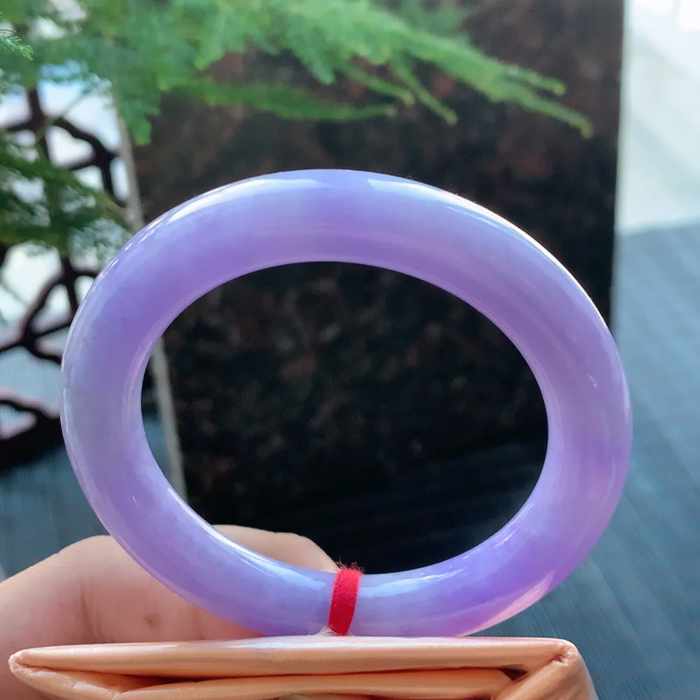 圆条满色浓紫 无瑕 尺寸:51.2/9.8 色好 超美