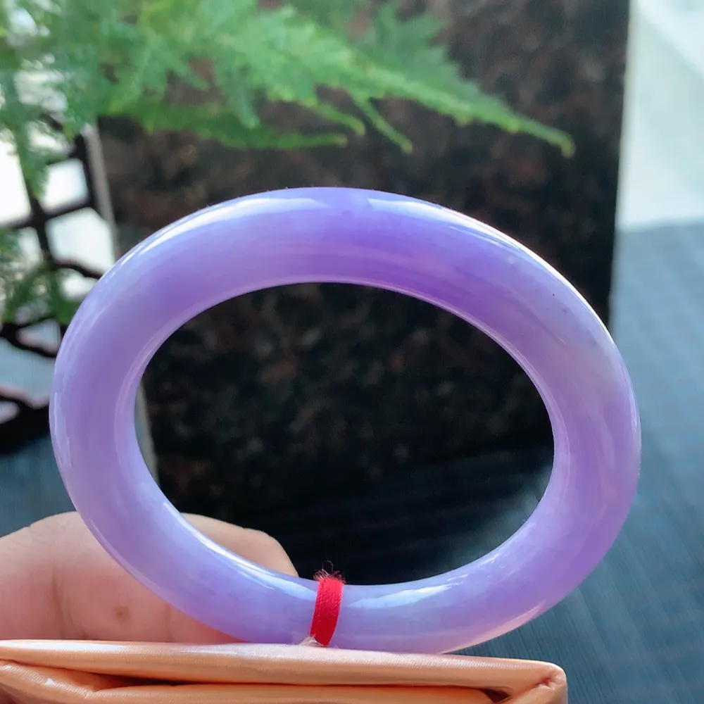 圆条满色浓紫 无瑕 尺寸:51.2/9.8 色好 超美