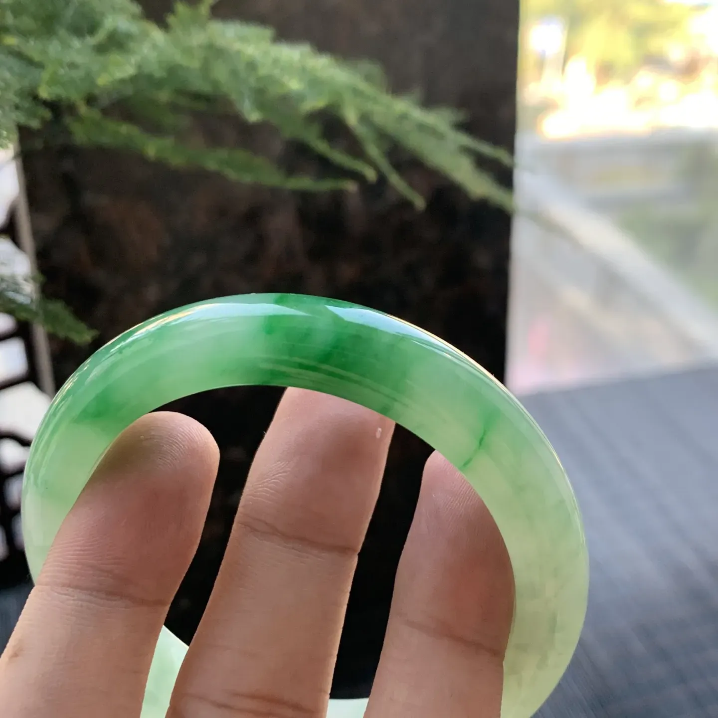 正圈冰翠绿 无瑕 尺寸:54.7/11.7/8.6 色好🥰🥰