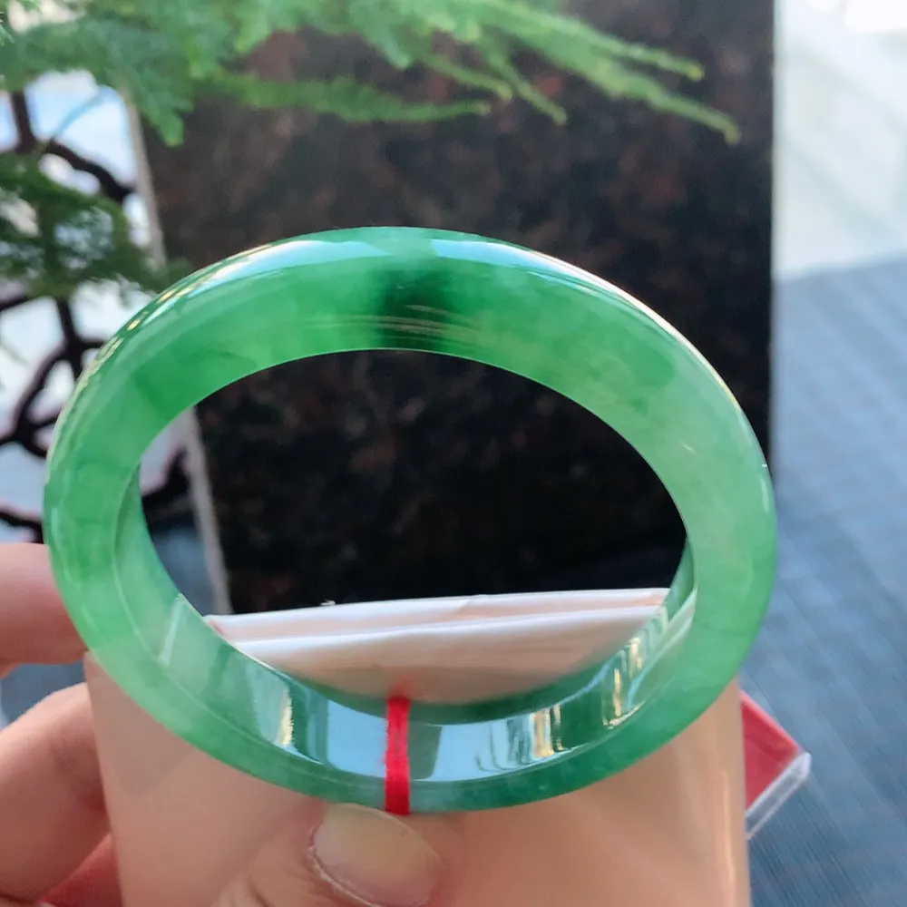 正圈高冰辣绿 无瑕 尺寸:57.1/12.8/8.2 种色兼备🥰🥰