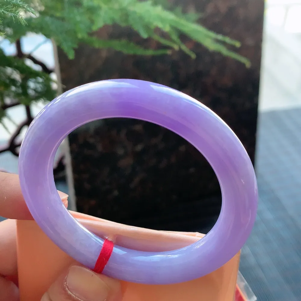 圆条满色浓紫 无瑕 尺寸:51.2/9.8 色好 超美