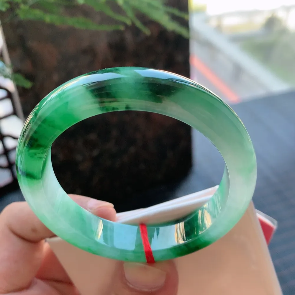 正圈冰绿花 无瑕 尺寸:54.1/12.9/8.5 色好