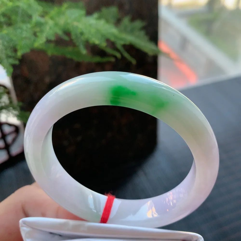 正圈冰糯春彩 无瑕 尺寸:54.8/12.6/8.5 超美