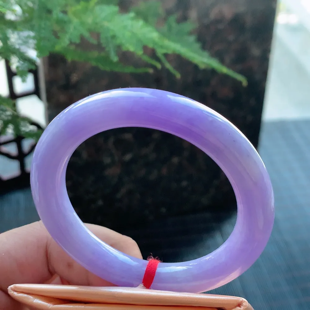 圆条满色浓紫 无瑕 尺寸:51.2/9.8 色好 超美