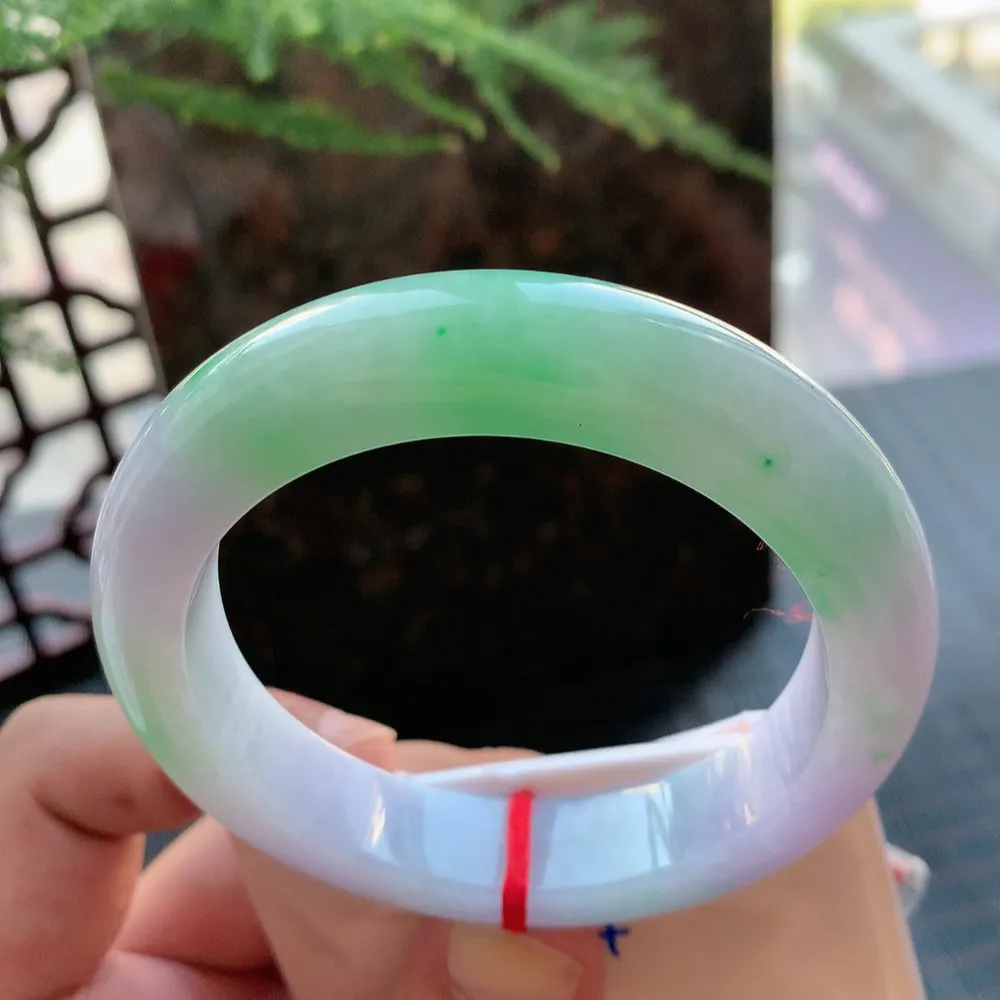 正圈冰糯春彩 无瑕 尺寸:56.8/12.8/9.8 超美