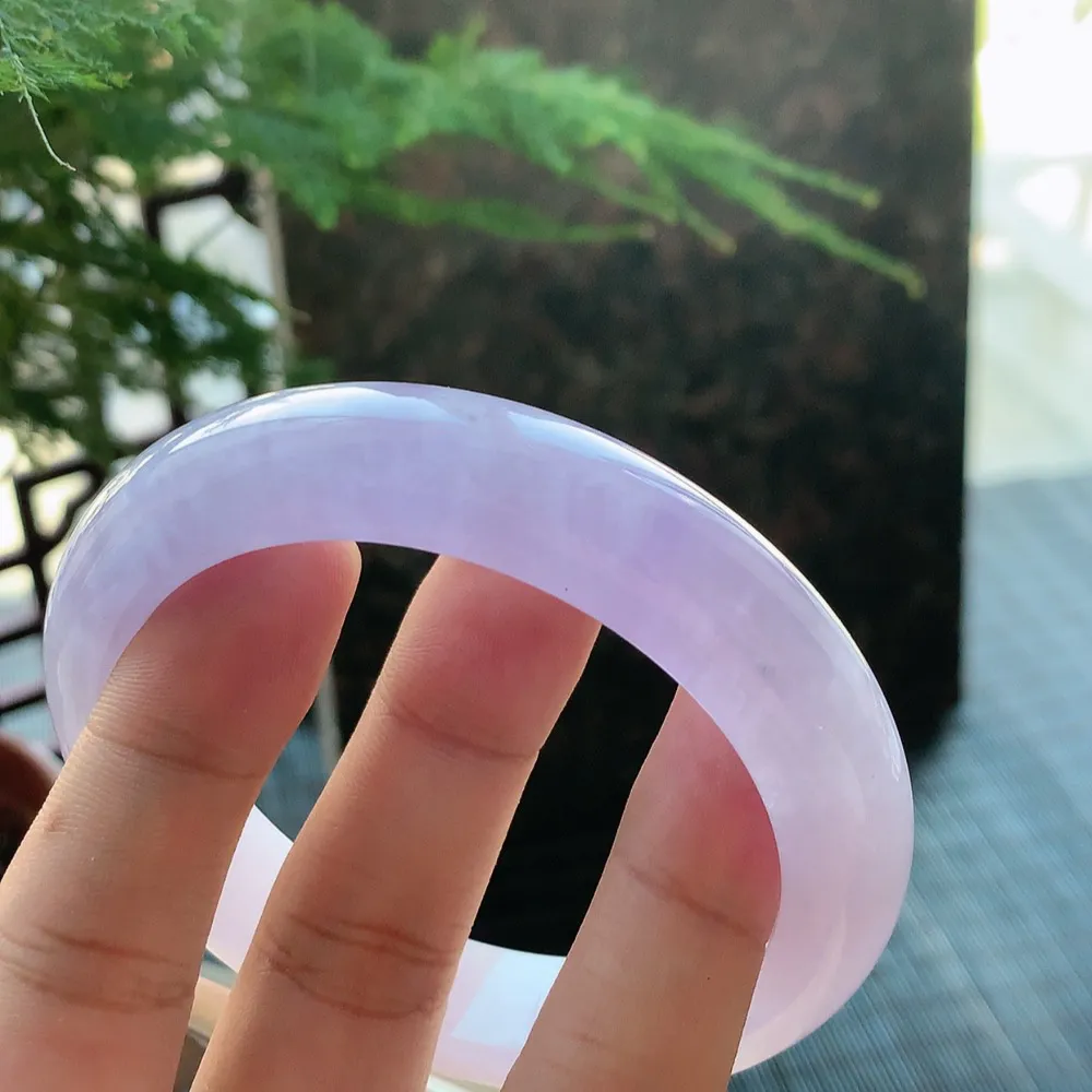 正圈冰紫罗兰 无瑕 尺寸:60.4/13.2/9.5 超美 大圈口