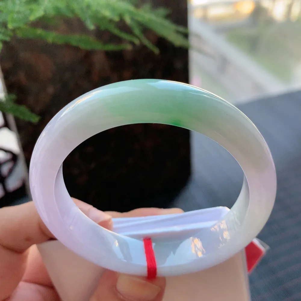 正圈冰糯春彩 无瑕 尺寸:54.8/12.6/8.5 超美