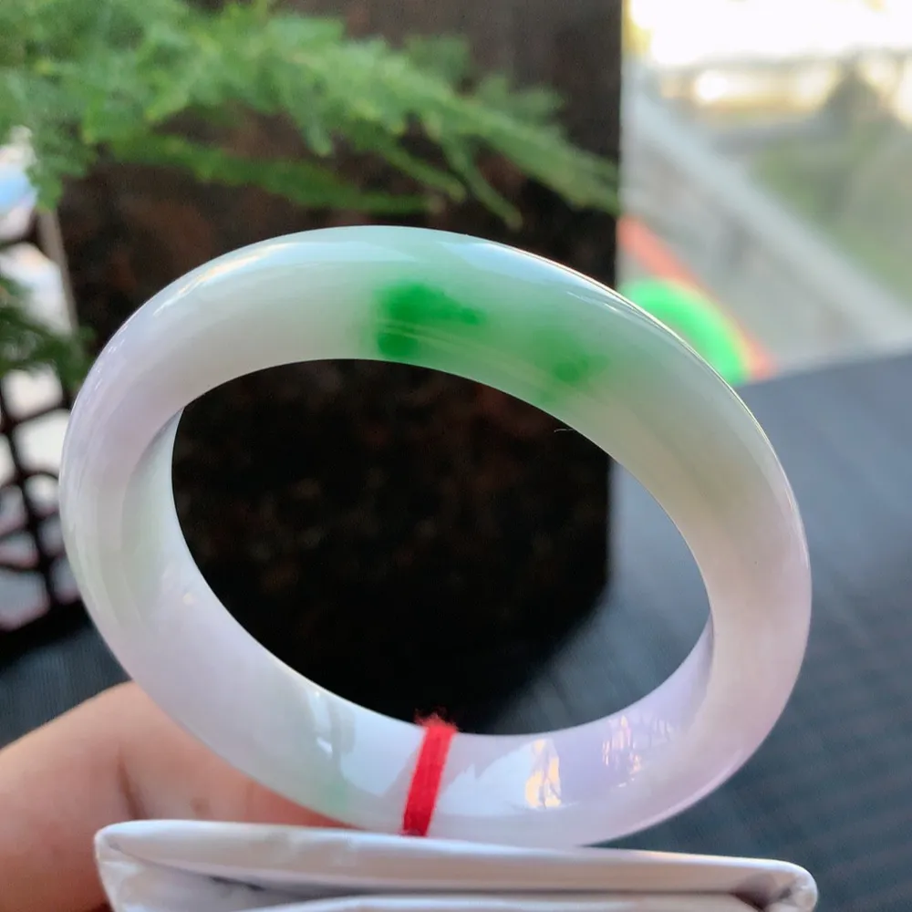 正圈冰糯春彩 无瑕 尺寸:54.8/12.6/8.5 超美