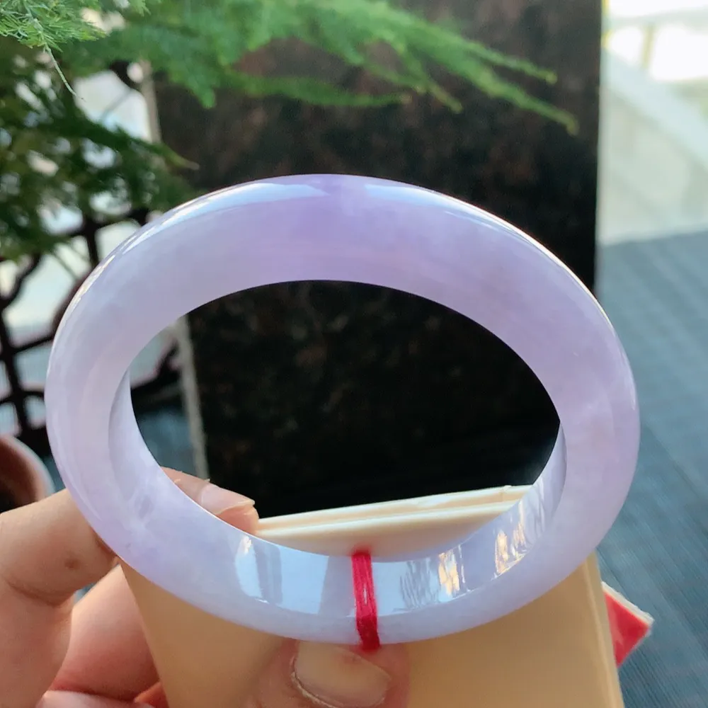 正圈冰紫罗兰 无瑕 尺寸:60.4/13.2/9.5 超美 大圈口