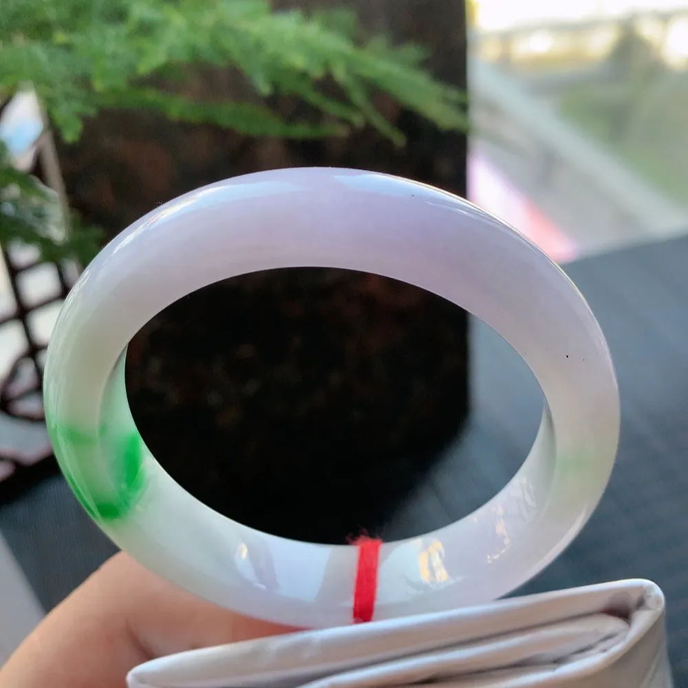 正圈冰糯春彩 无瑕 尺寸:54.8/12.6/8.5 超美