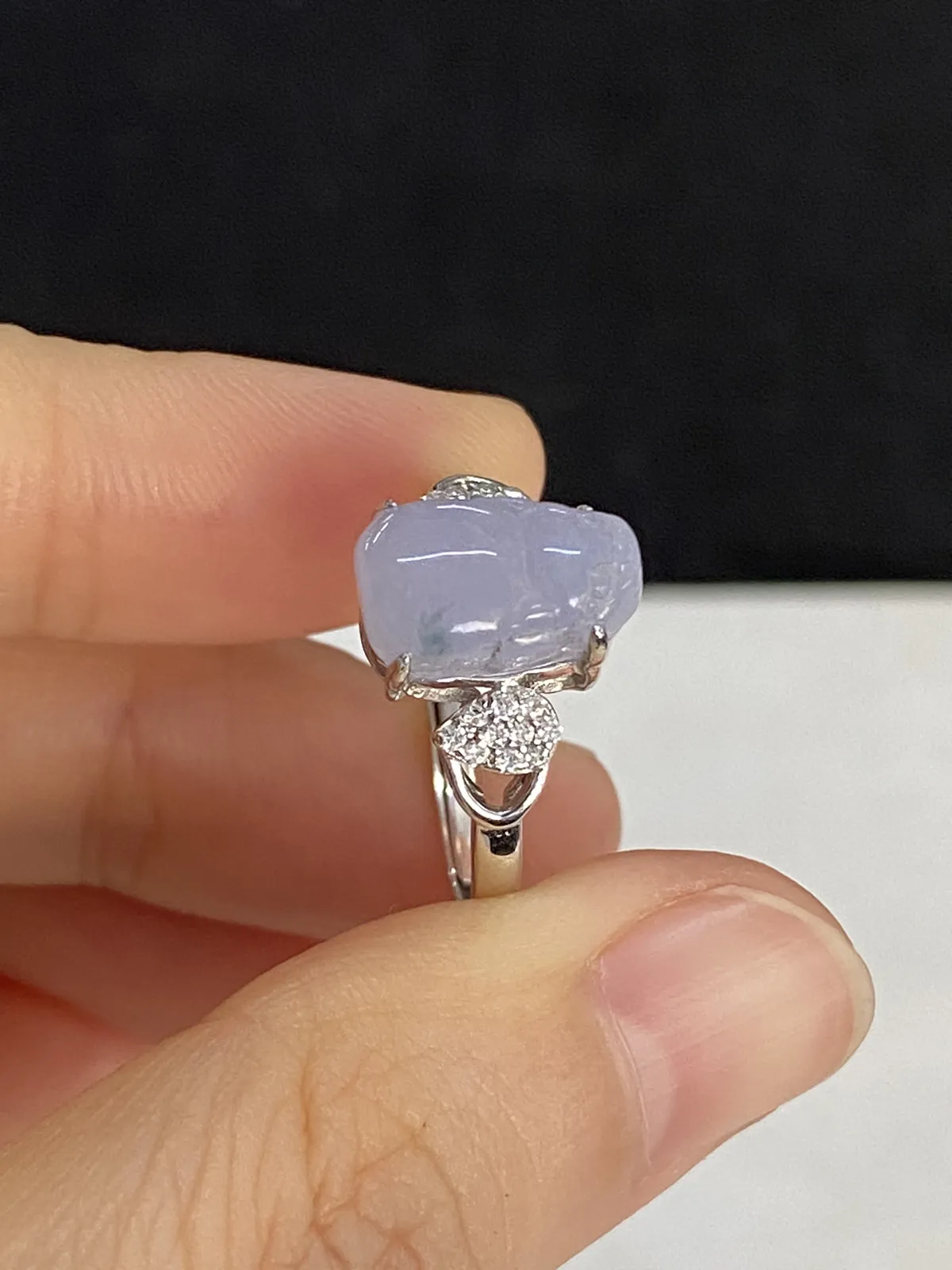 翡翠女戒，印记：S925