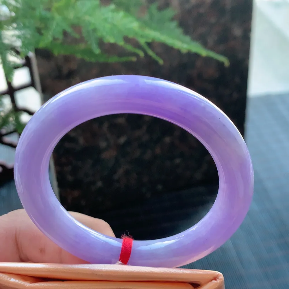 圆条满色浓紫 无瑕 尺寸:51.2/9.8 色好 超美