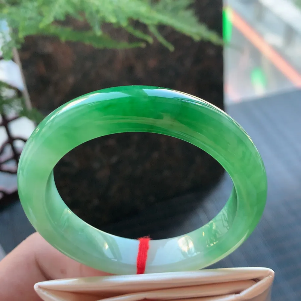 正圈冰辣绿 无瑕 尺寸:53.7/12.2/9 种色兼备