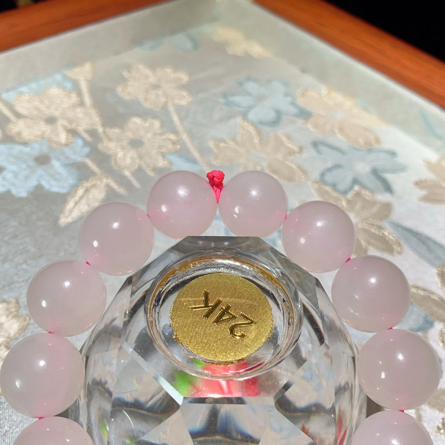 和田玉高冰藕粉圆珠手串 单颗尺寸15.玉质细腻油润。手推出油。品相大气。lt251126