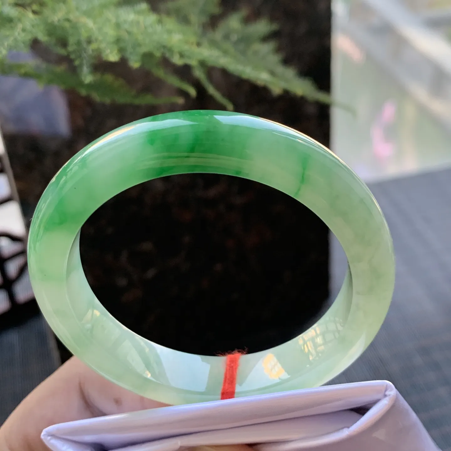 正圈冰翠绿 无瑕 尺寸:54.7/11.7/8.6 色好🥰🥰