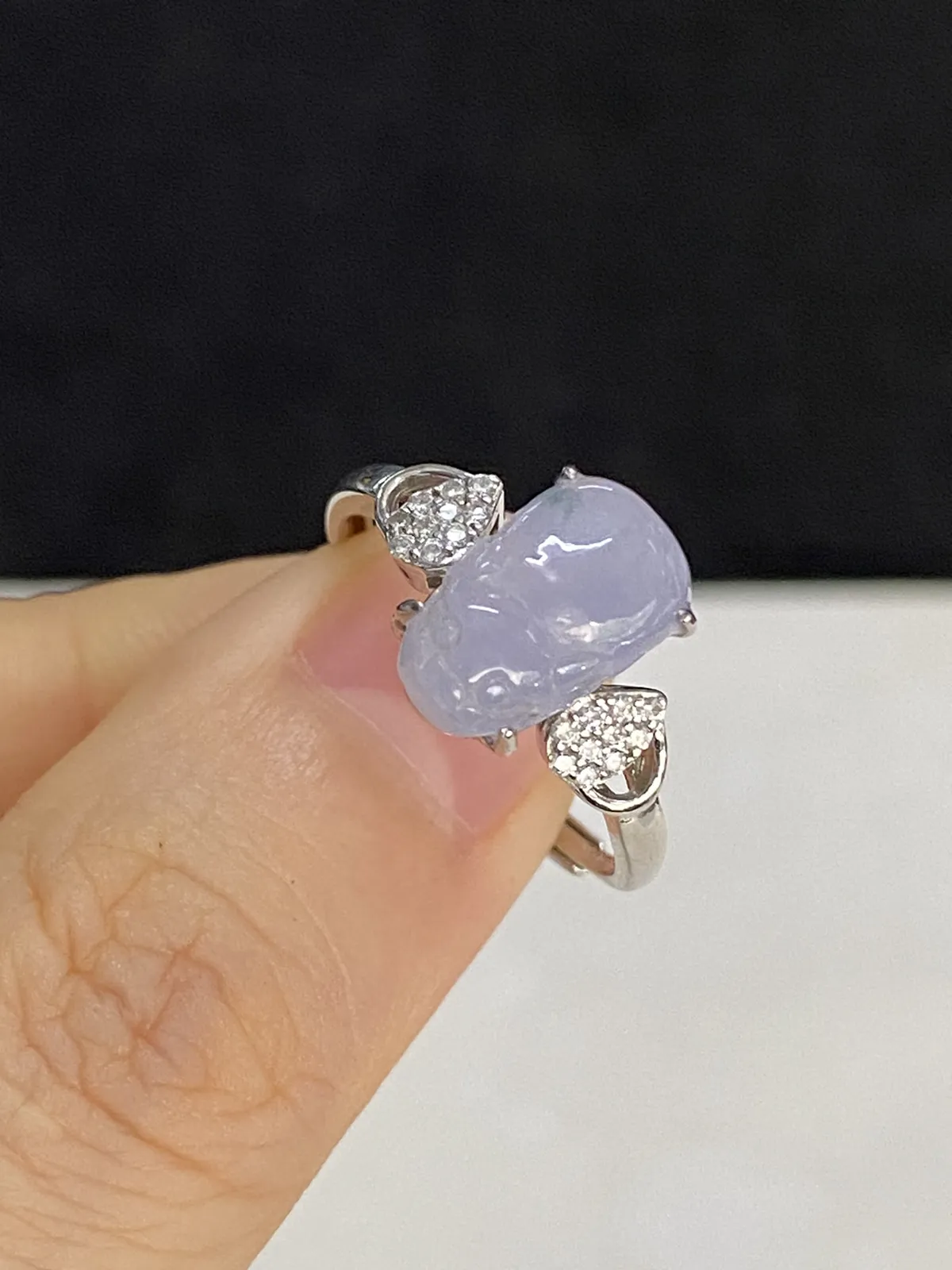 翡翠女戒，印记：S925