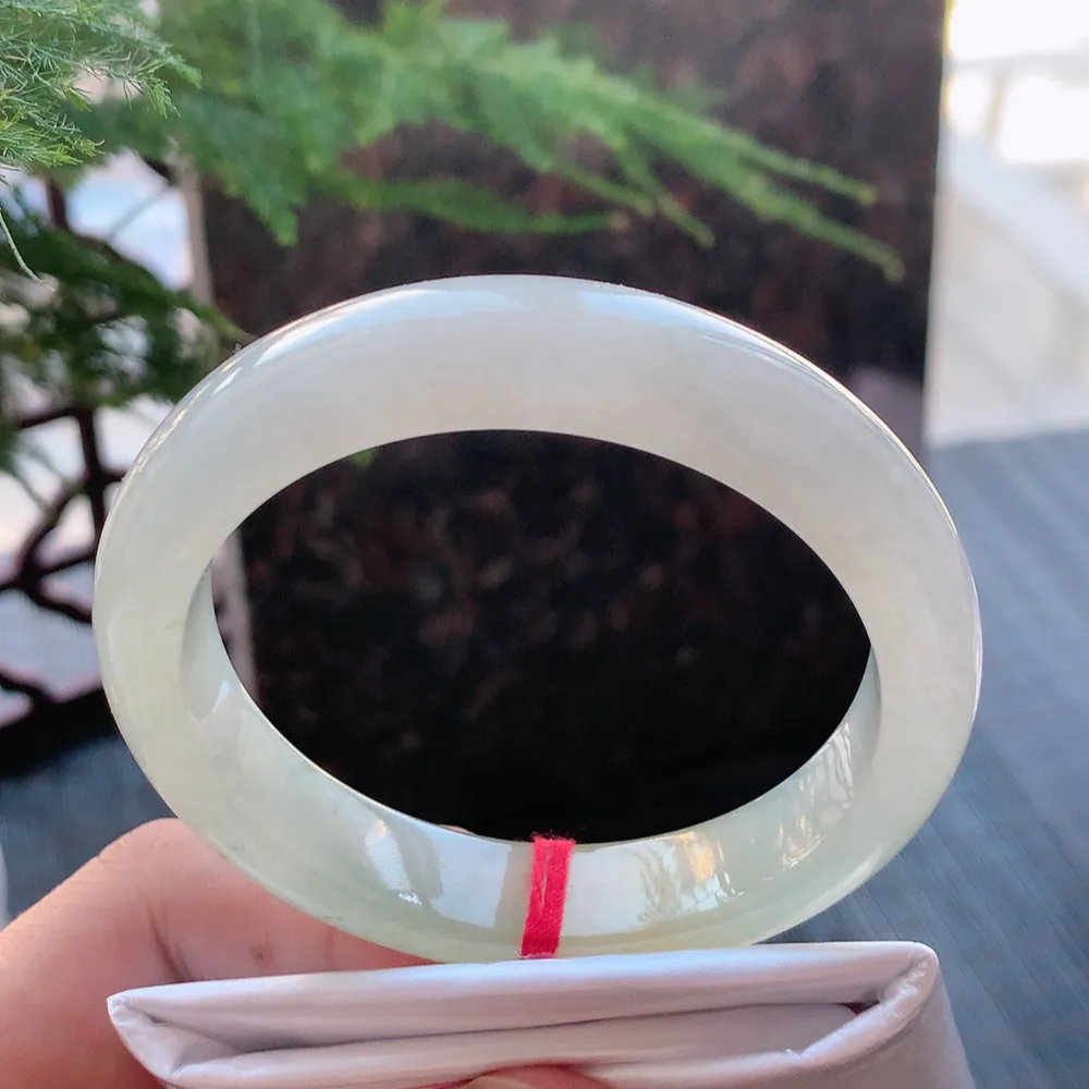 正圈冰黄翡 无瑕 尺寸:55.7/12.2/8 种色兼备🥰🥰