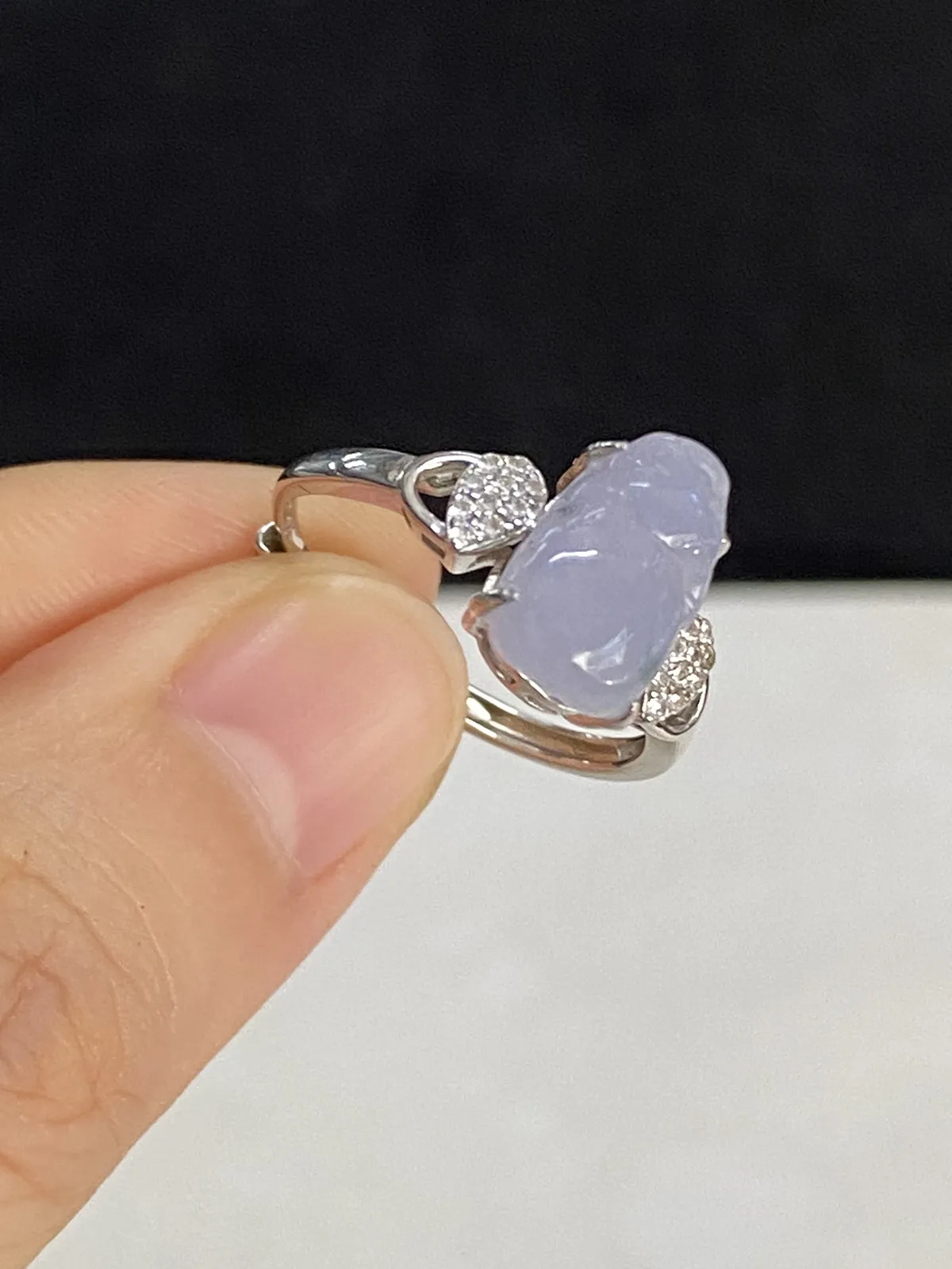 翡翠女戒，印记：S925