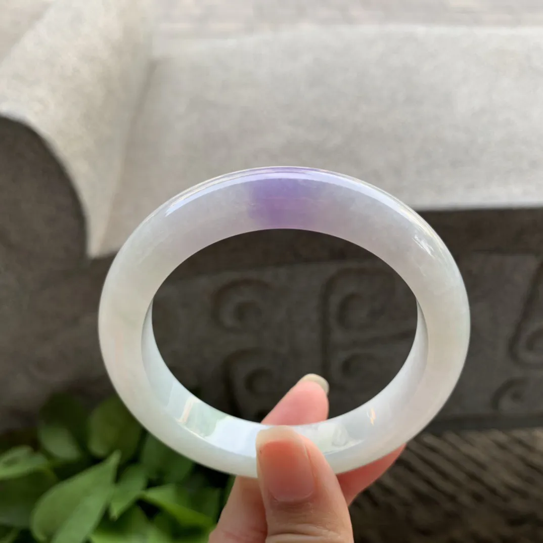 圈口 57.3-12.3-9.3【飘紫正圈手镯】正圈57 58可戴