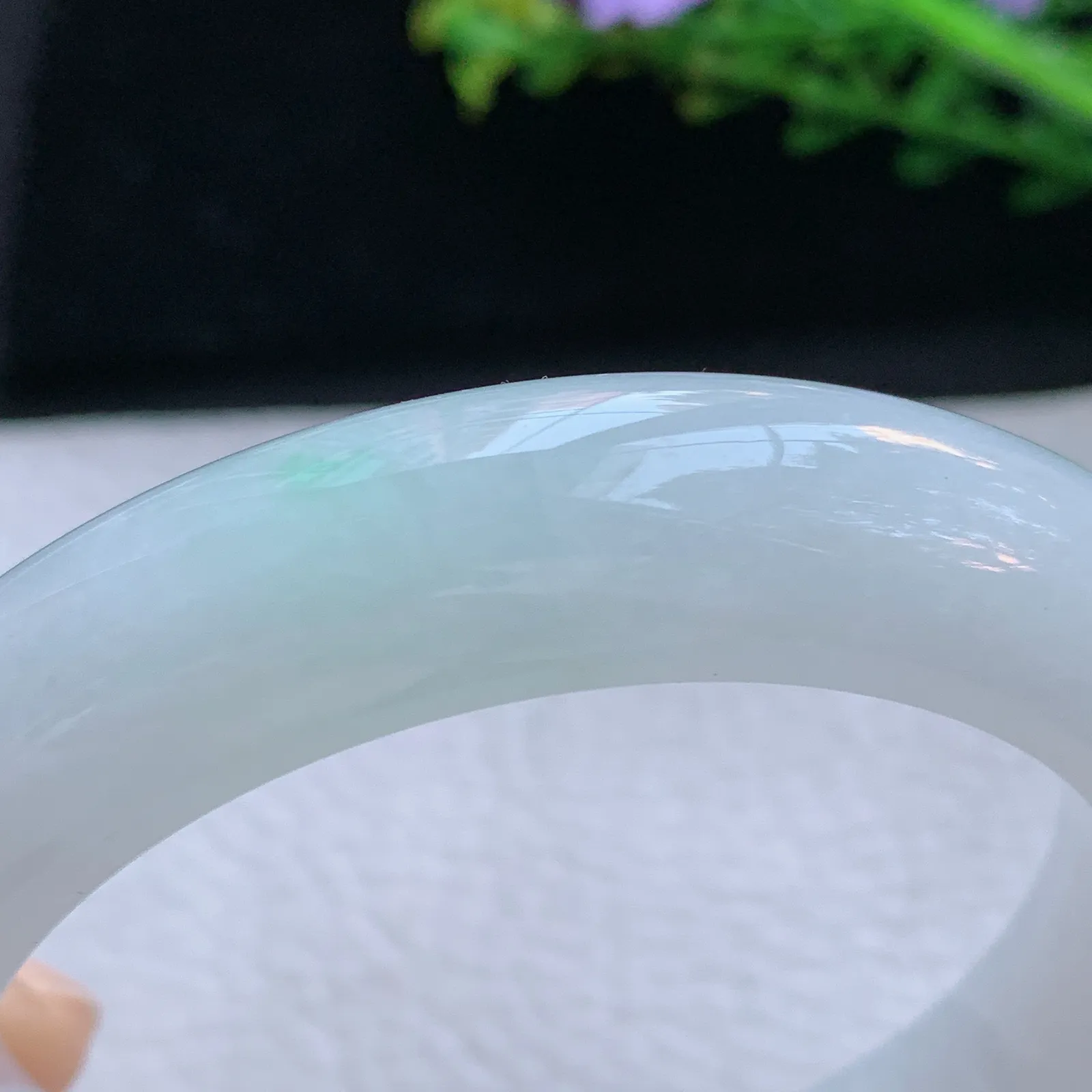 xd自然光55.5*11.5*10.3平安镯 缅甸翡翠a货玉手镯冰润飘阳绿宽边玉手环