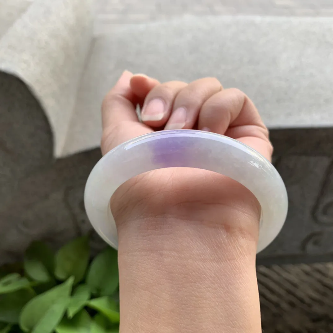 圈口 57.3-12.3-9.3【飘紫正圈手镯】正圈57 58可戴