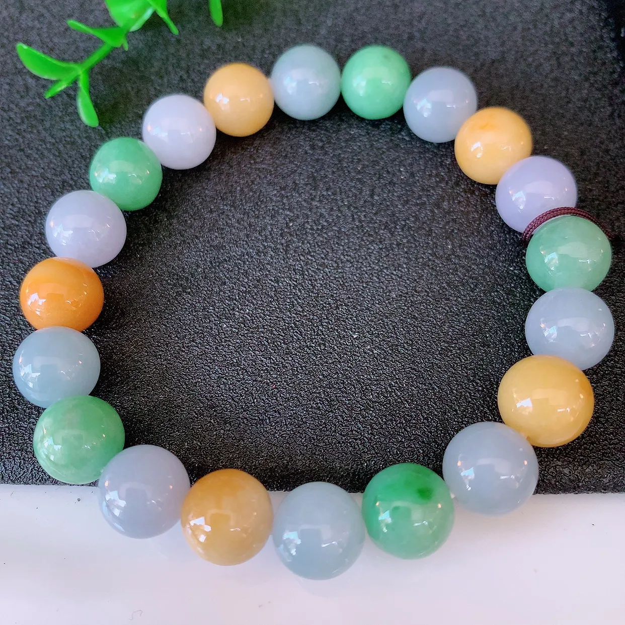 自然光实拍，冰润多宝翡翠手链，多彩翡翠手串，颜色丰富，料子细腻，高档大气，自戴送礼佳品！#46.25