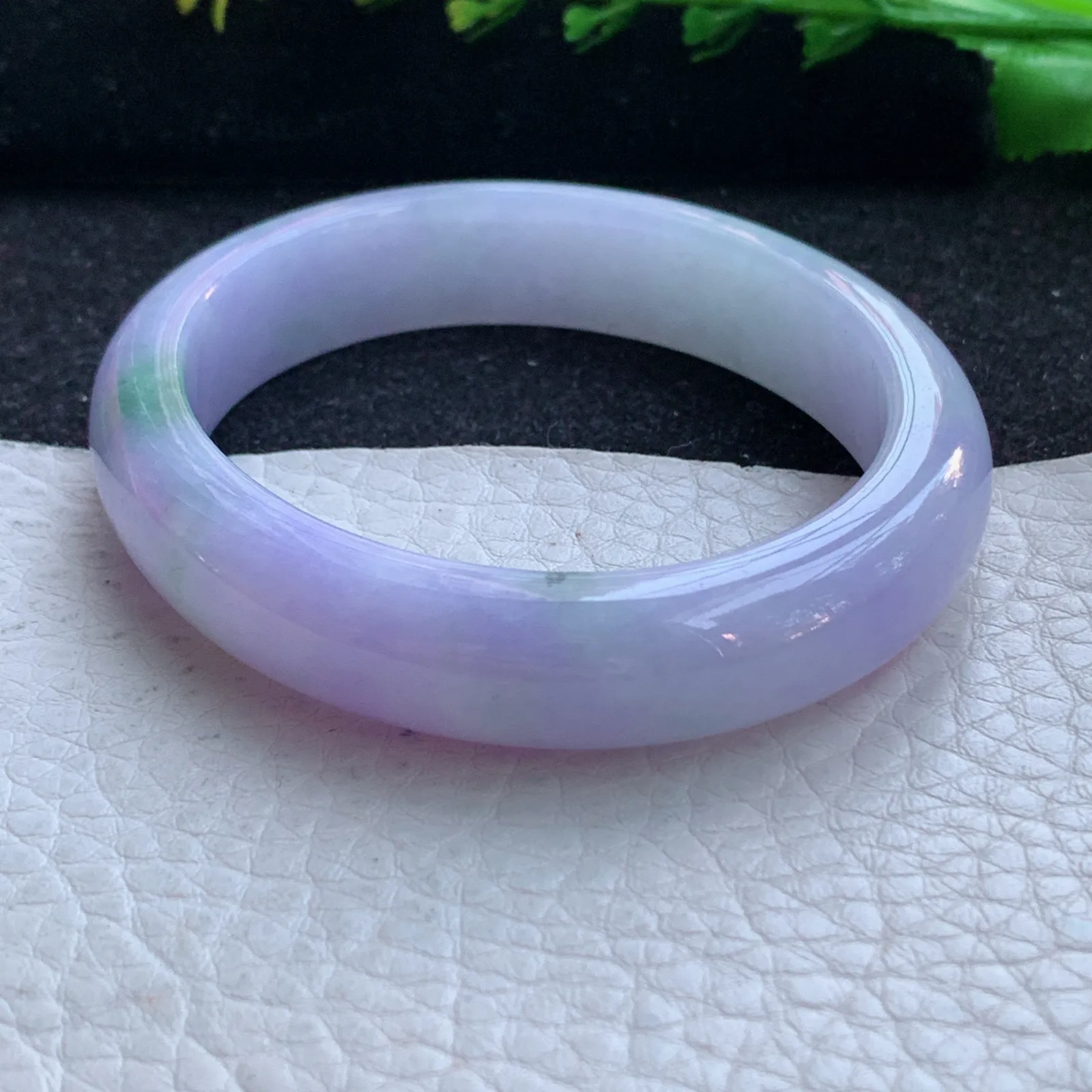 faa自然光54.5*45*11.6*7.2贵妃镯 缅甸翡翠a货玉手镯紫罗兰秀气宽边玉手环