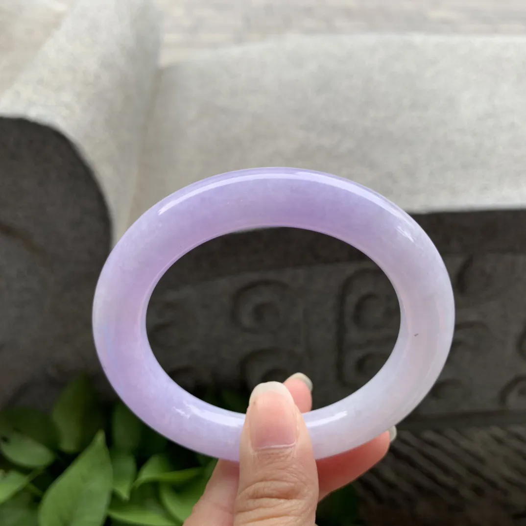 圈口 57.6-11.4-11.3【粉紫圆条手镯】圆条57 58可戴