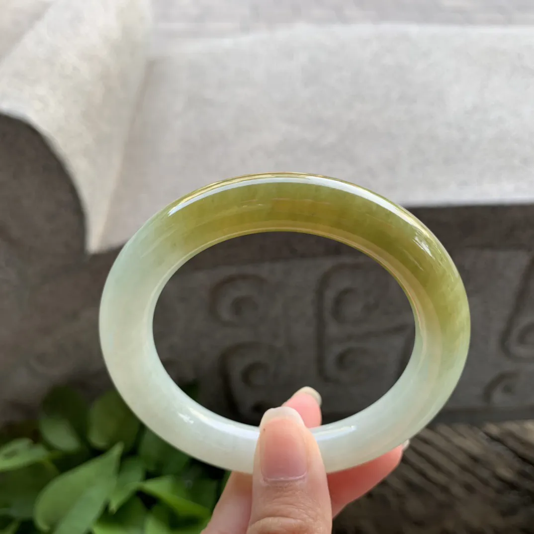 圈口57.2-11 【蜜糖黄圆条手镯】圆条57 58可戴