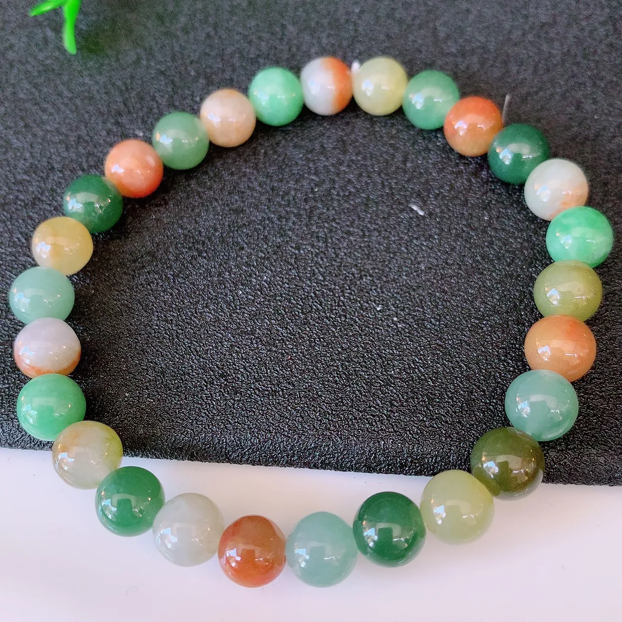 自然光实拍，冰润多宝翡翠手链，多彩翡翠手串，颜色丰富，料子细腻，高档大气，自戴送礼佳品！#46.25