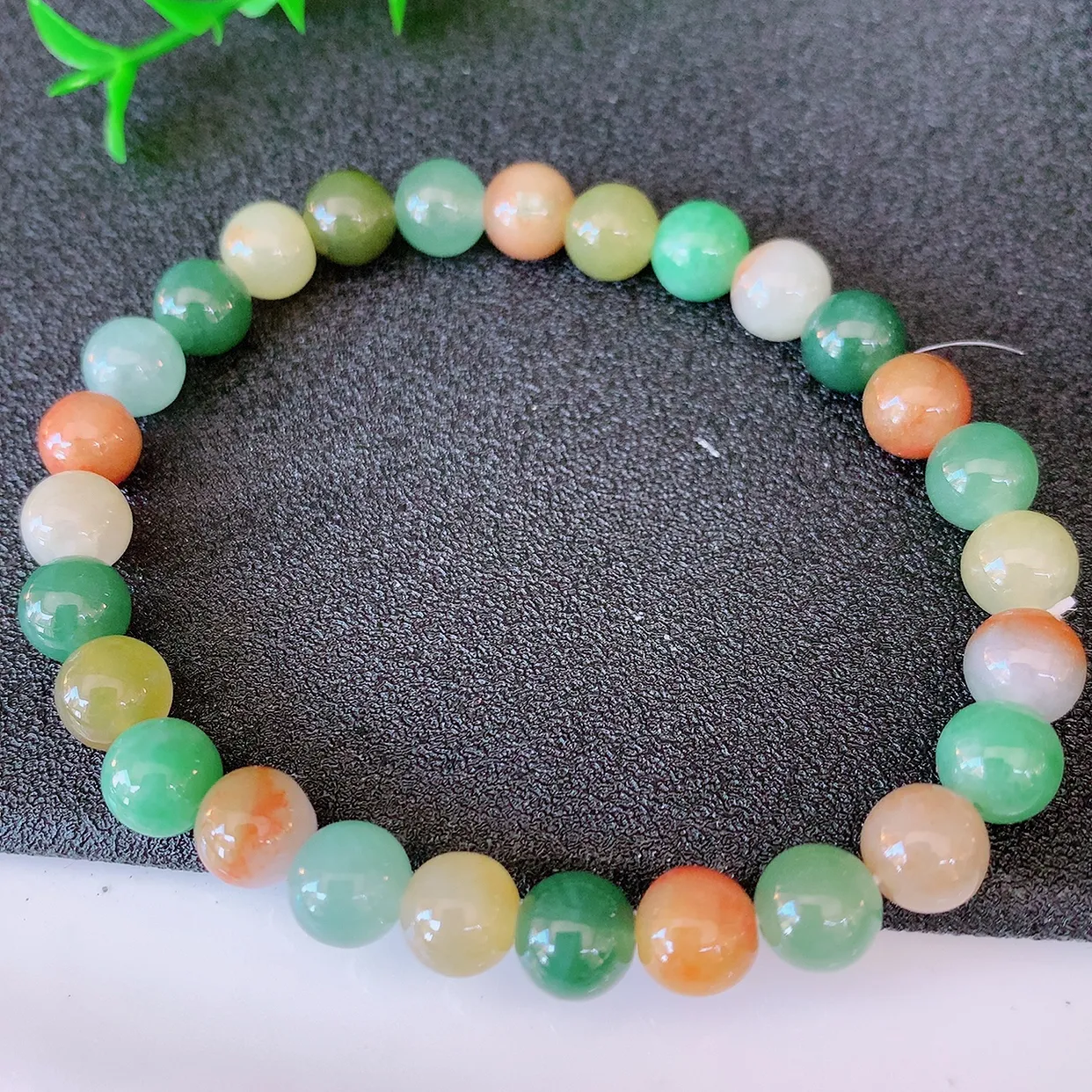 自然光实拍，冰润多宝翡翠手链，多彩翡翠手串，颜色丰富，料子细腻，高档大气，自戴送礼佳品！#46.25
