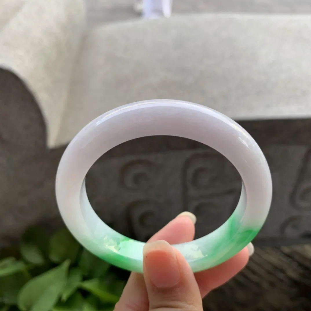 小圈口 53-10.7-8.8【飘阳绿正圈手镯】正圈53 54可戴