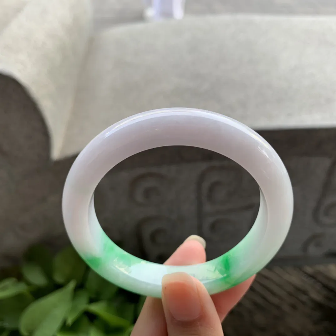 小圈口 53-10.7-8.8【飘阳绿正圈手镯】正圈53 54可戴