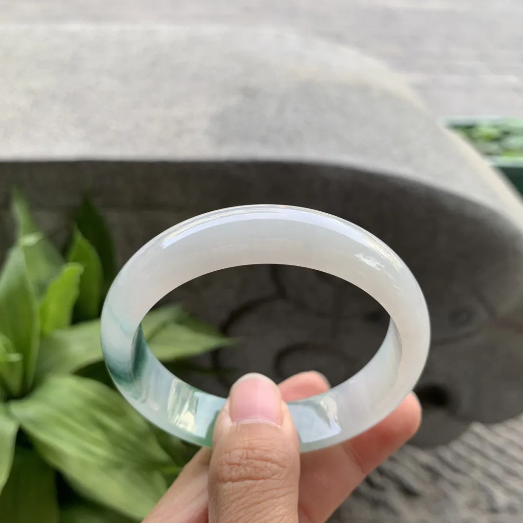 圈口55.3-13.8-7.9 【冰飘绿正圈手镯】正圈55 56可戴