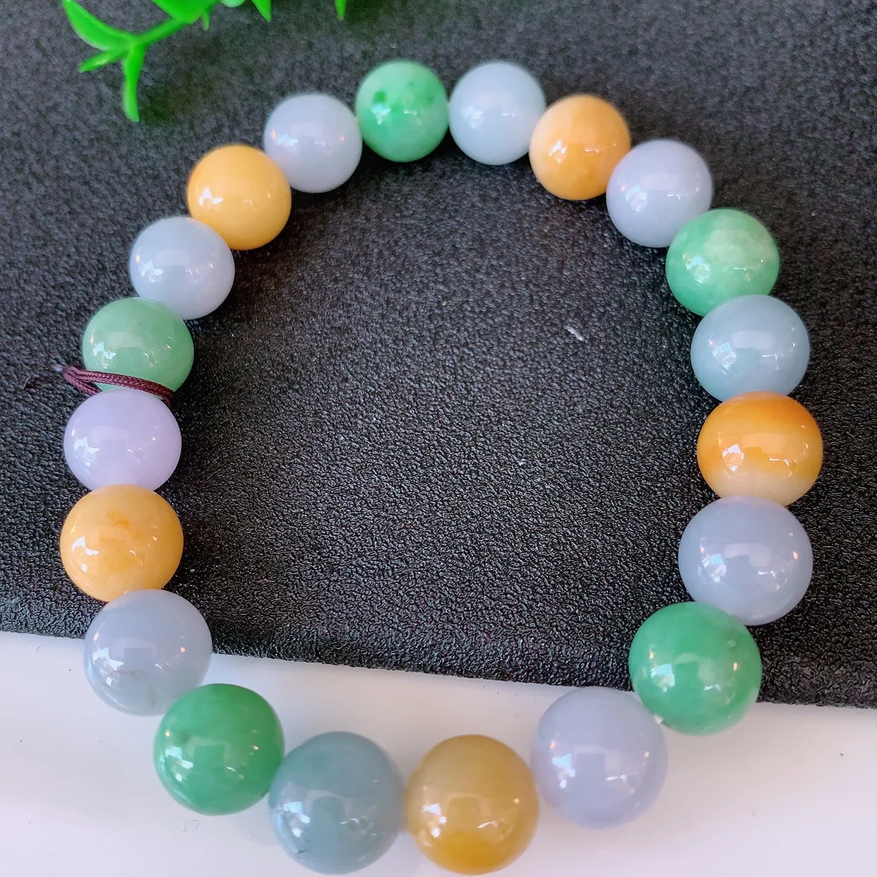 自然光实拍，冰润多宝翡翠手链，多彩翡翠手串，颜色丰富，料子细腻，高档大气，自戴送礼佳品！#46.25