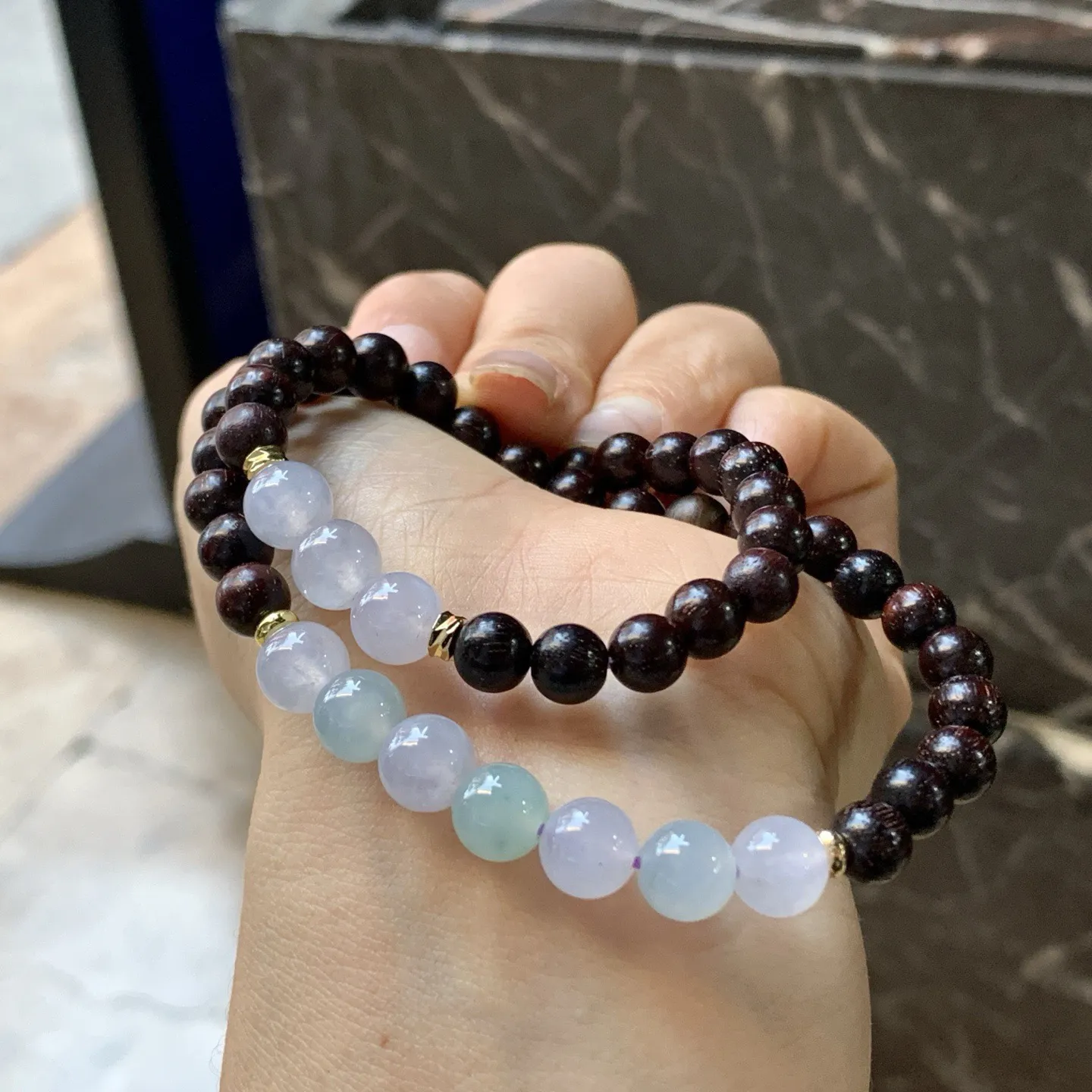 冰晴水珠珠手串^_^清新甜美